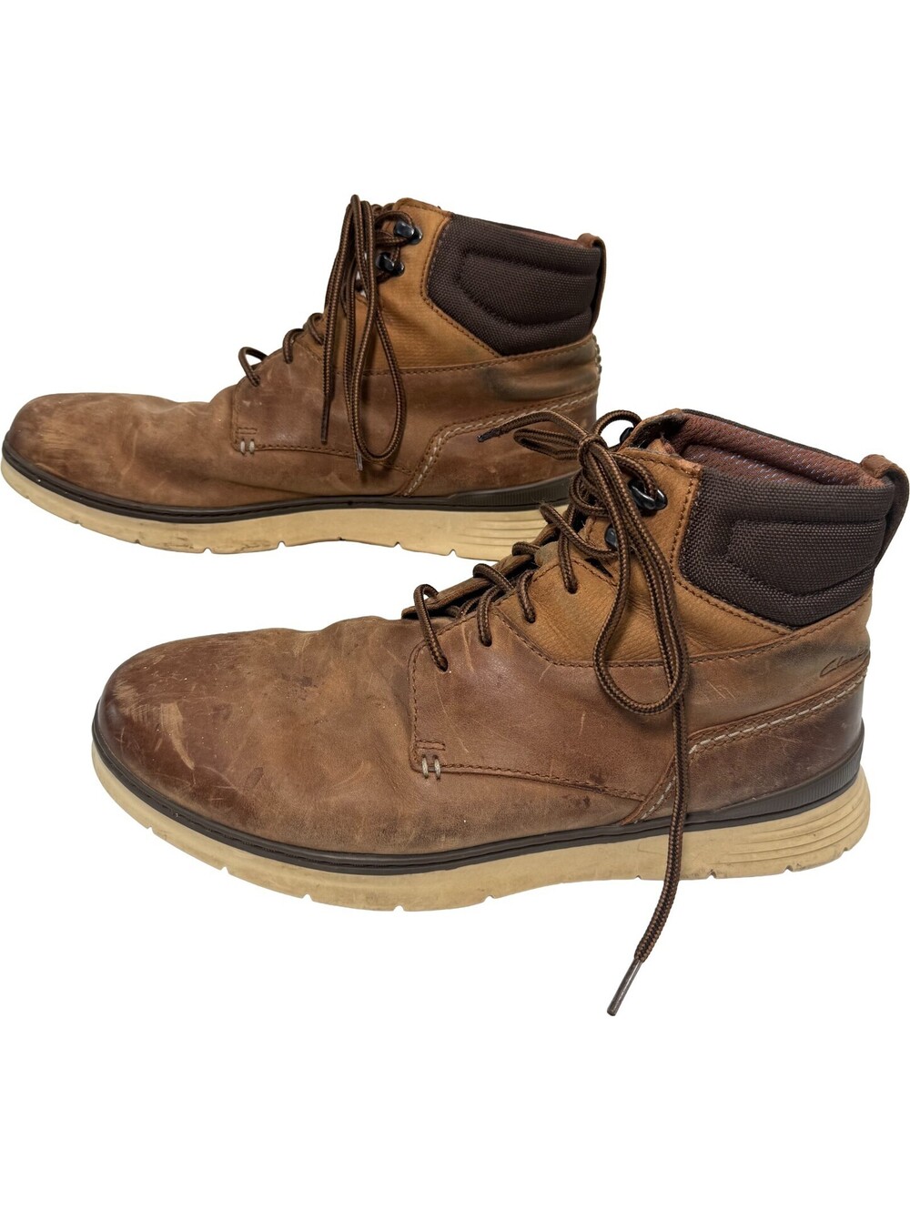 Clarks Men's Braxin High Ankle Boot Beeswax Combo Sneaker Size 11 M Tan Leather